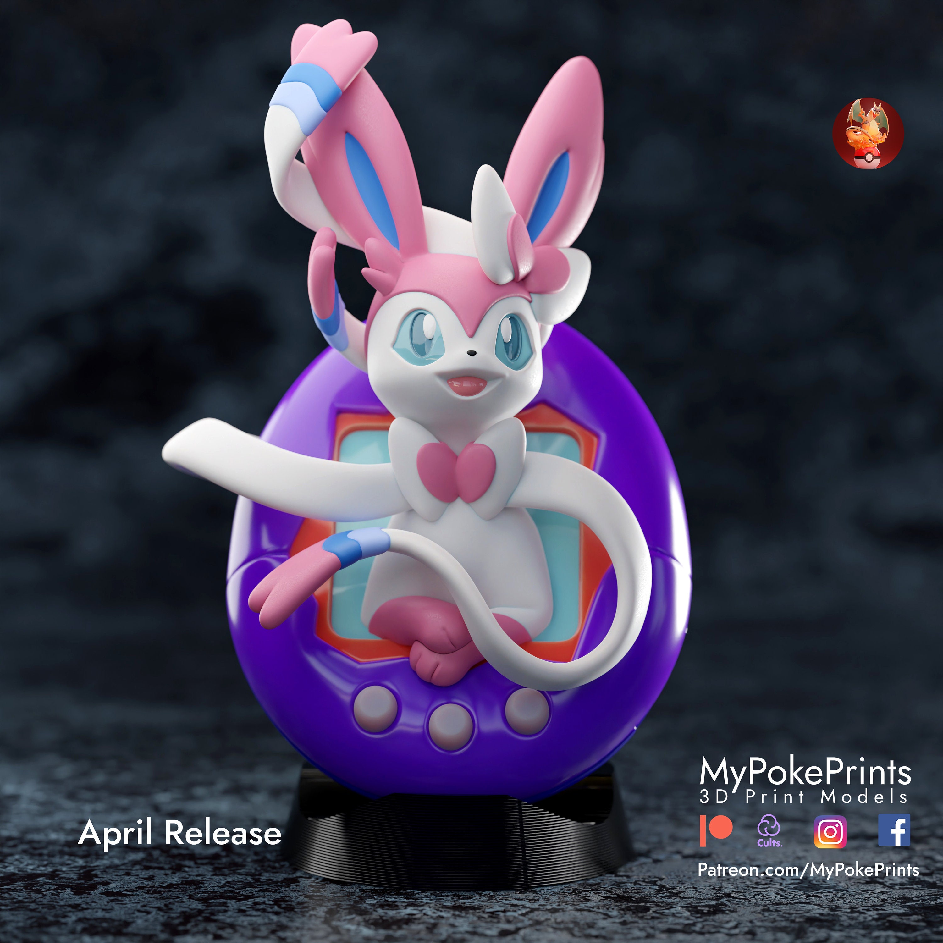 STL file SYLVEON KAWAII - pokemon figurine 🐉・3D printing idea to  download・Cults