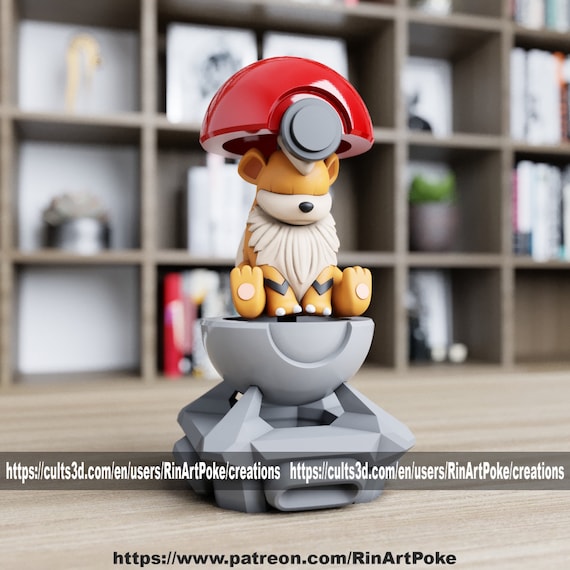 Growlithe in a ball model/figurine(unpainted)
