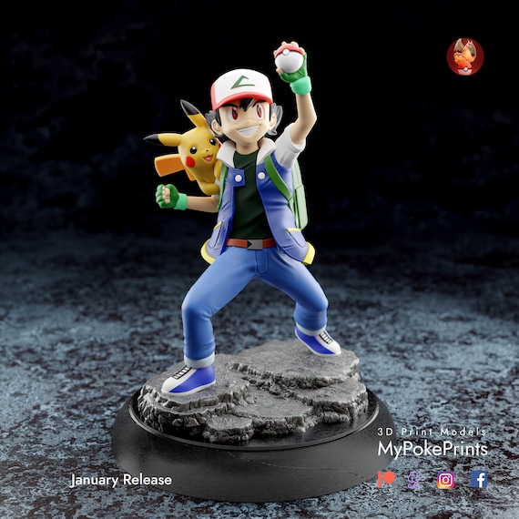 ash/pikachu pokemon figurine/model(unpainted)