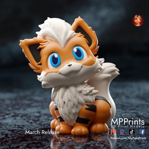 Chibi Growlithe(unpainted)