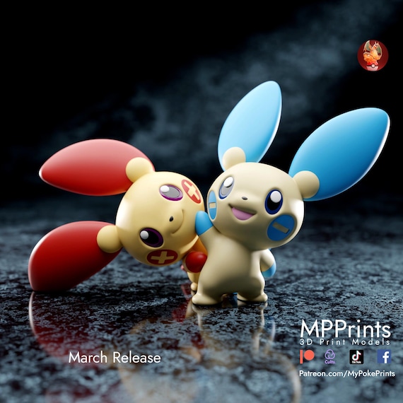 Minum/Plusle(unpainted)