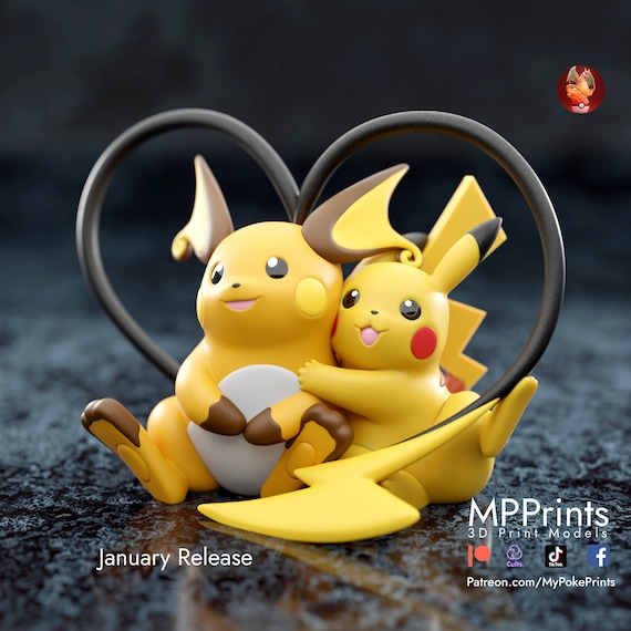 Valentine/Love Pika pokemon model/figurine (unpainted)