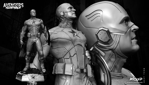 7in American Man statue/model (unpainted)