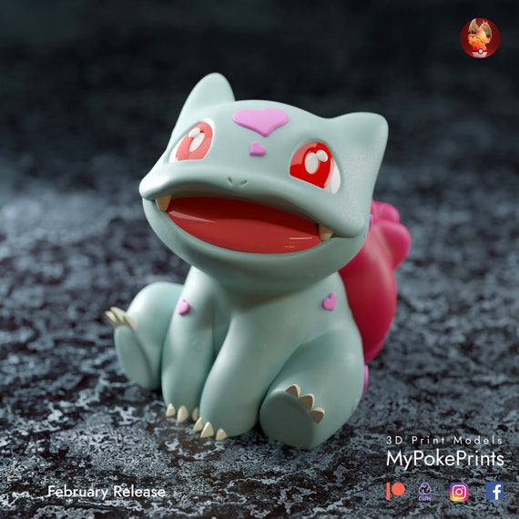 love bulbasaur pokemon model/figurine (unpainted)