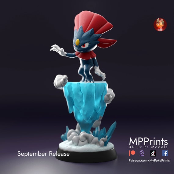 Weavile pokemon model/figurine(unpainted)