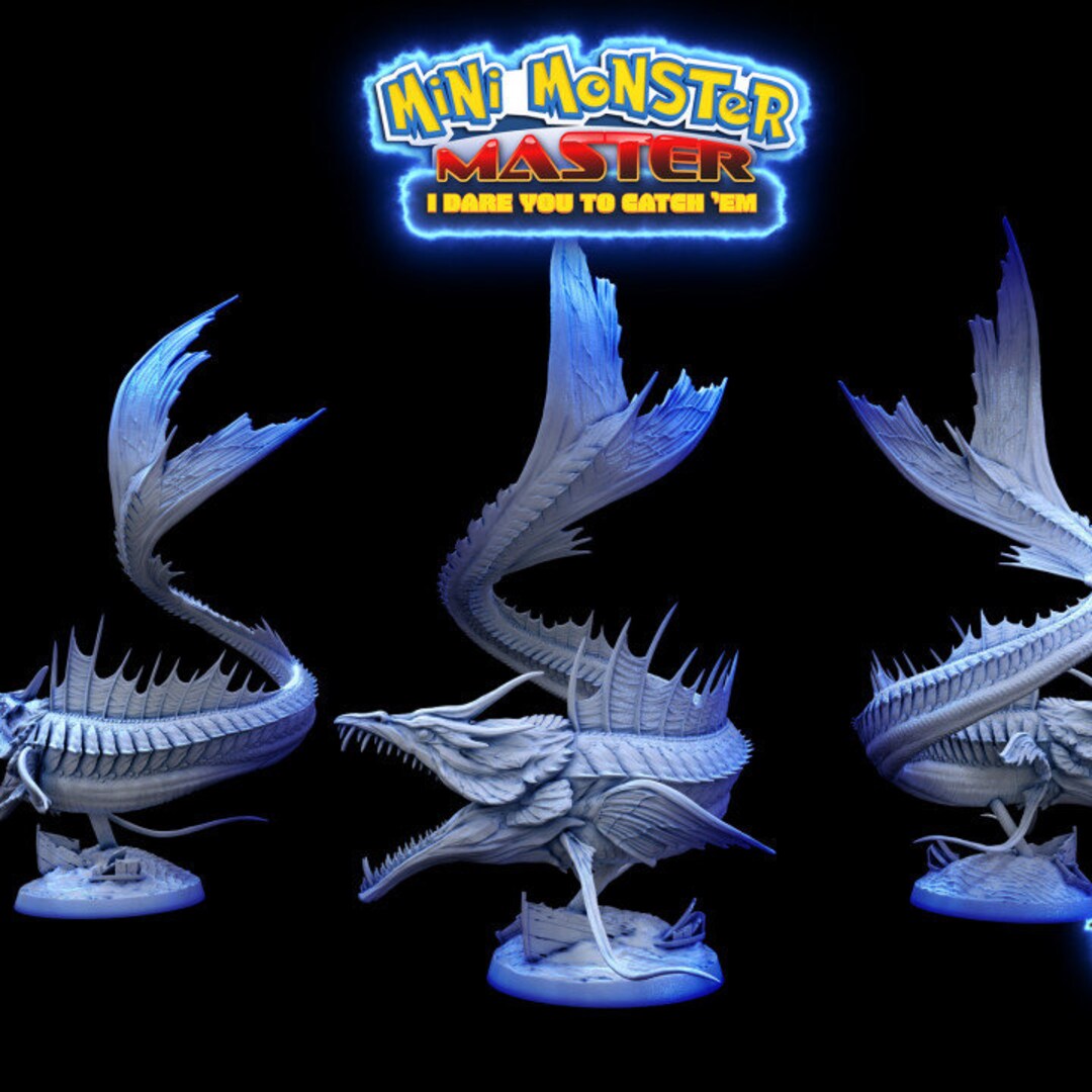 Gyarados Pokemon Model/figurine by Mini Monster Mayhem (unpainted) - Etsy