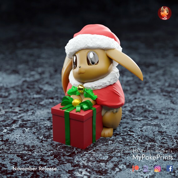 xmas Evee pokemon model/figurine(unpainted)