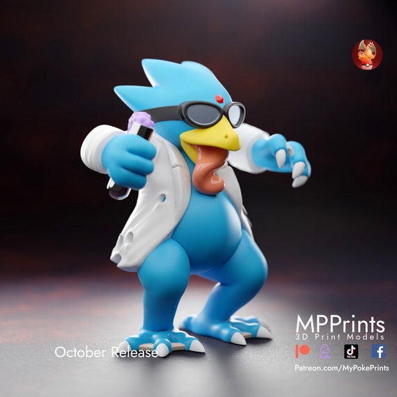 Sci-duck pokemon model/figurine(unpainted)