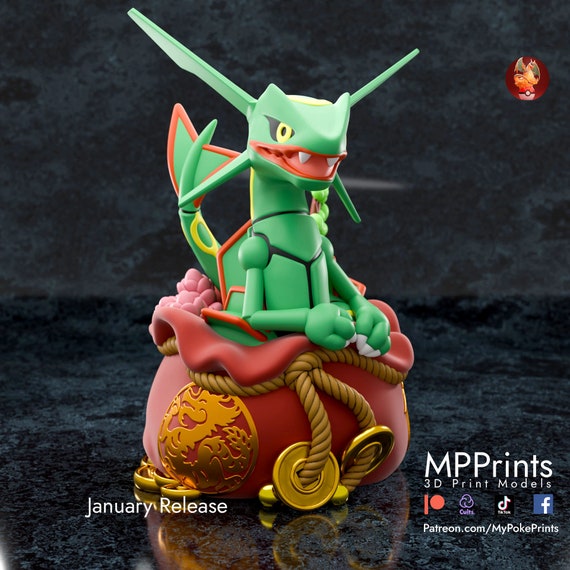 Rayqueza pokemon model/figurine(unpainted)