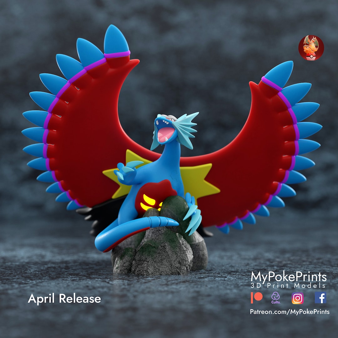 Roaring Moon Pokemon Model/figurine unpainted Etsy