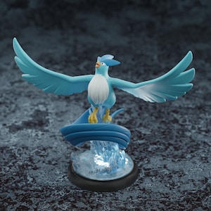 Articuno Silver Shiny Pokémon Card in A Magnetic Freestanding 