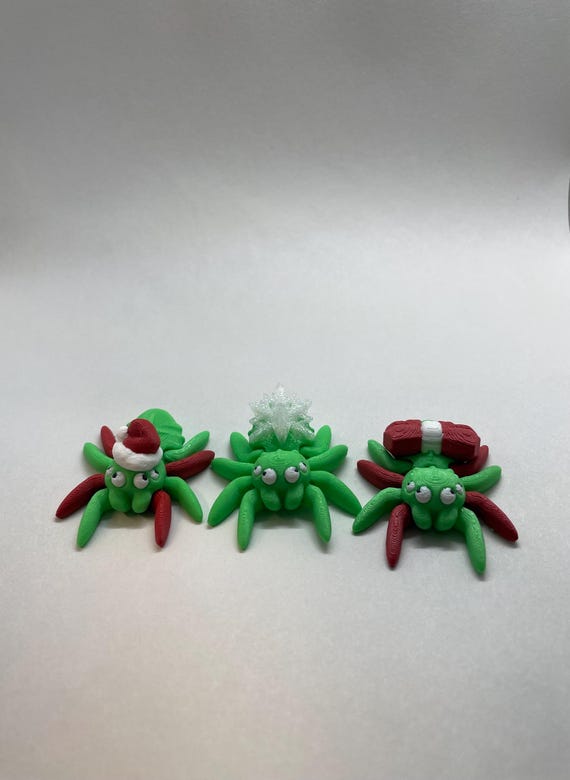 Articulating/flexible xmas spider fidget 3 pack