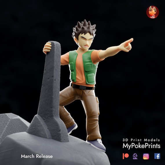 Brock and Onyx Pokemon model/figurine(unpainted)