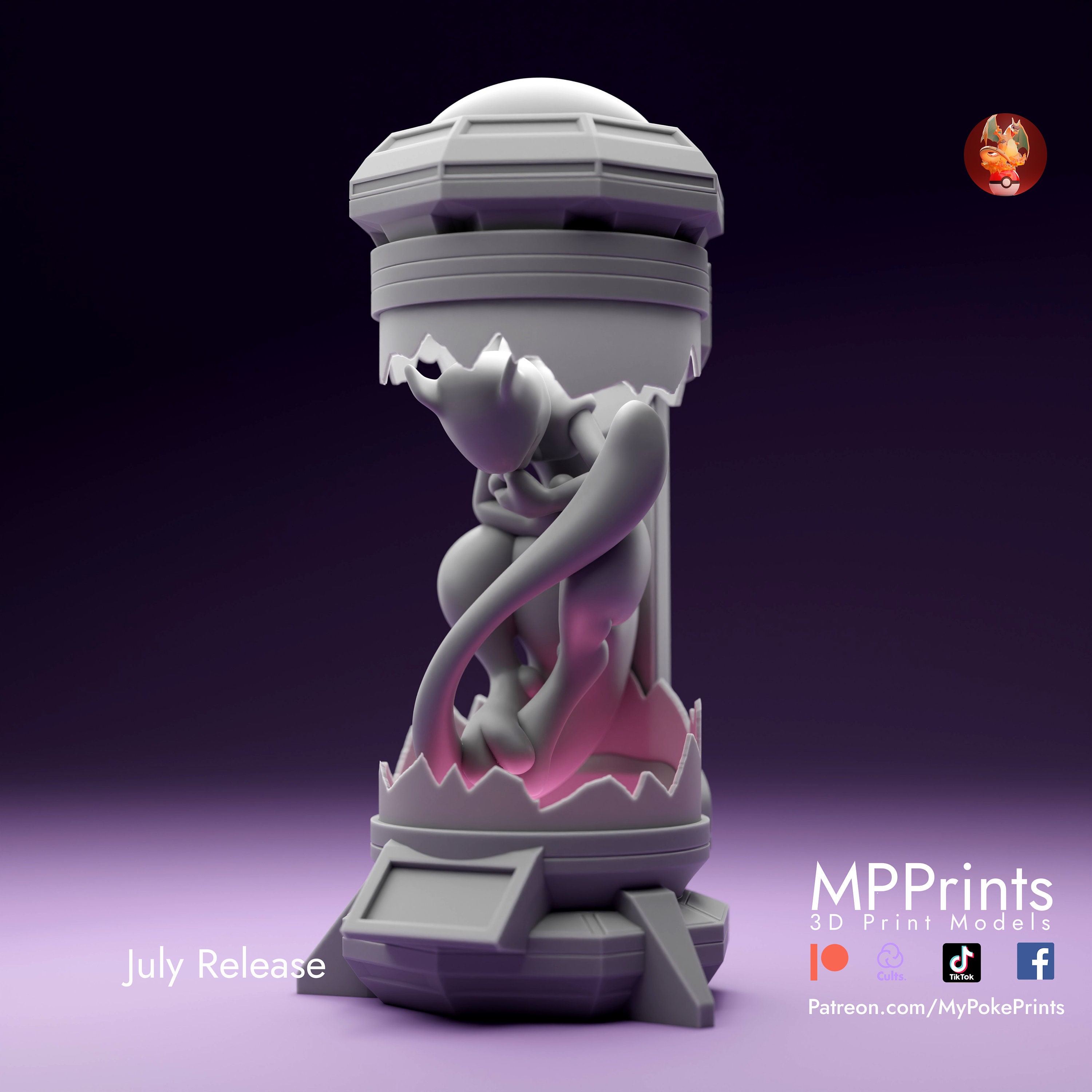 3D file POKEMON - MEWTWO 🐉・3D printing idea to download・Cults