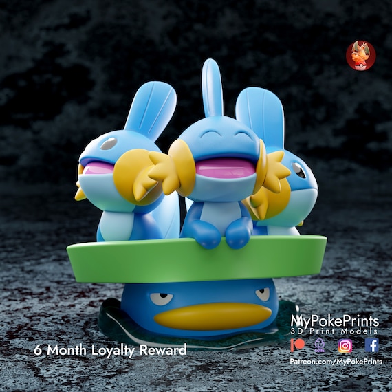 Lotad and mudkips pokemon model/figurine(unpainted)