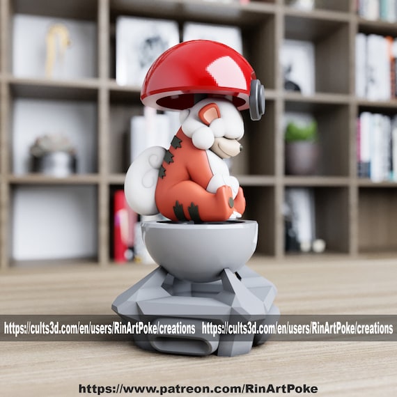 Growlith H in a ball model/figurine(unpainted)