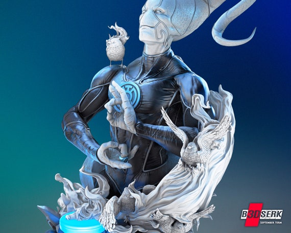 Alien with a blue lantern bust(unpainted)