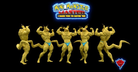 Juicy Booty Swolechu (Pikachu) Pokemon model/figurine (unpainted)