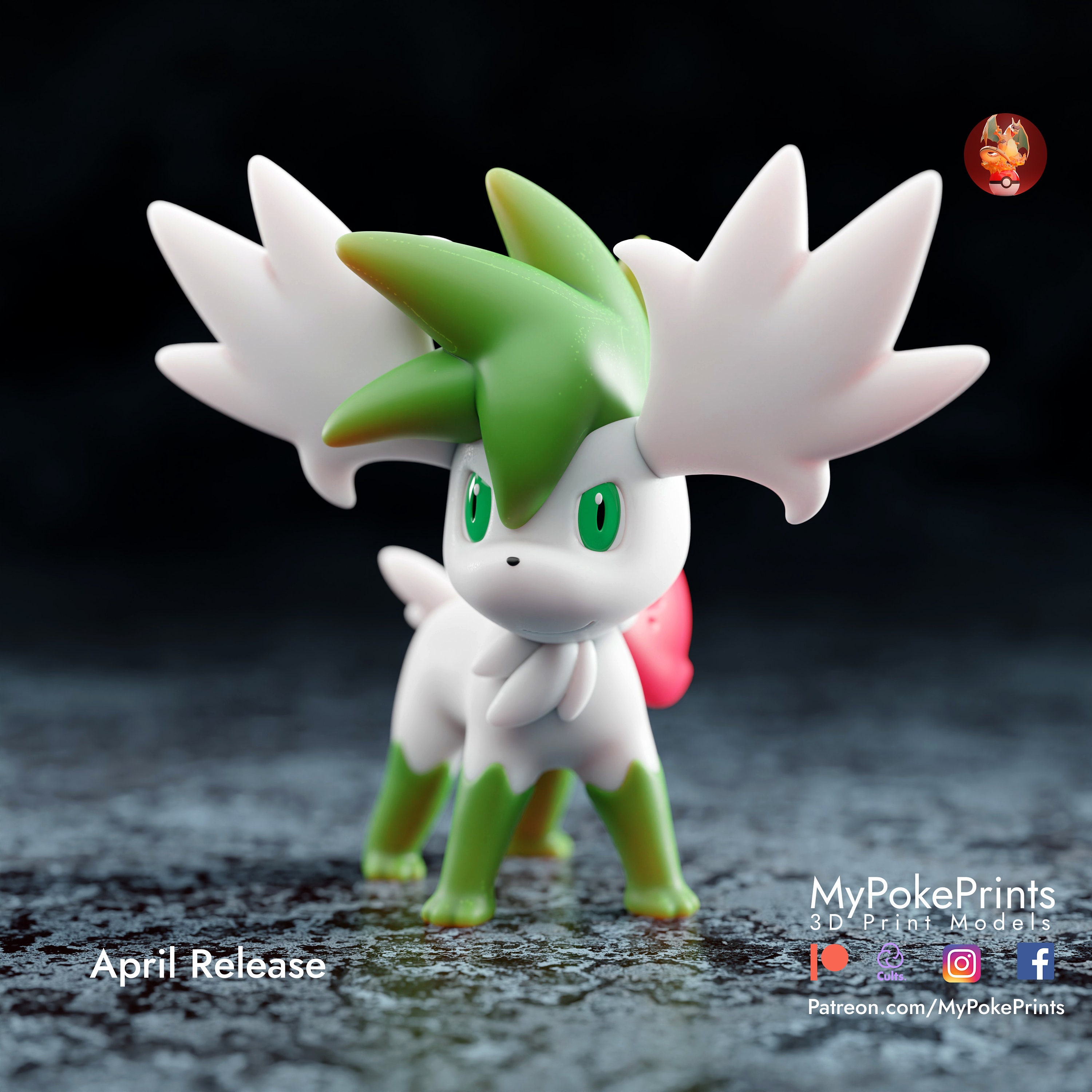 Pokemon - Shaymin both forms 3D model 3D printable