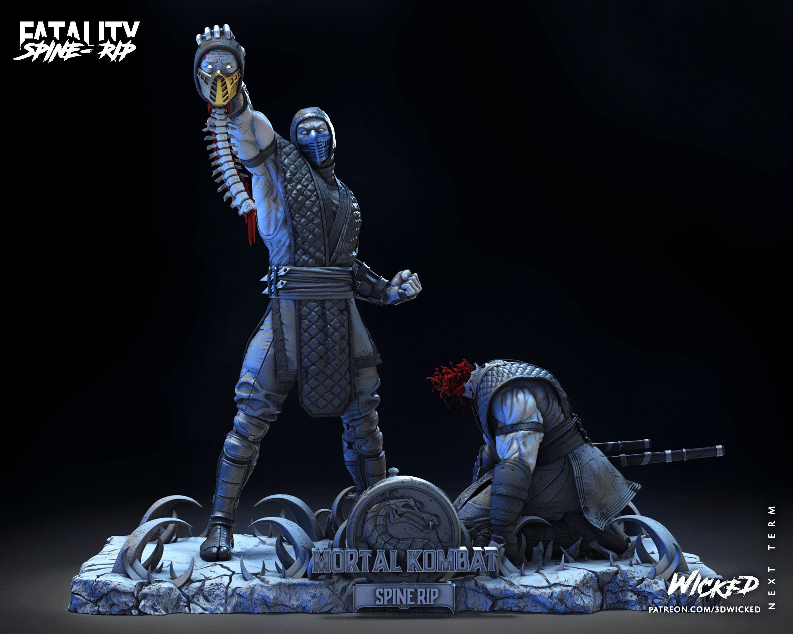 ArtStation - sub zero mortal kombat fatality