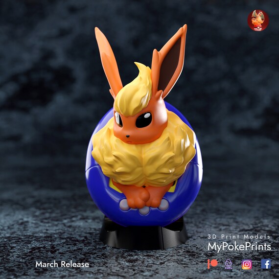 Tamagachi Flareon Pokemon model/figurine(unpainted)