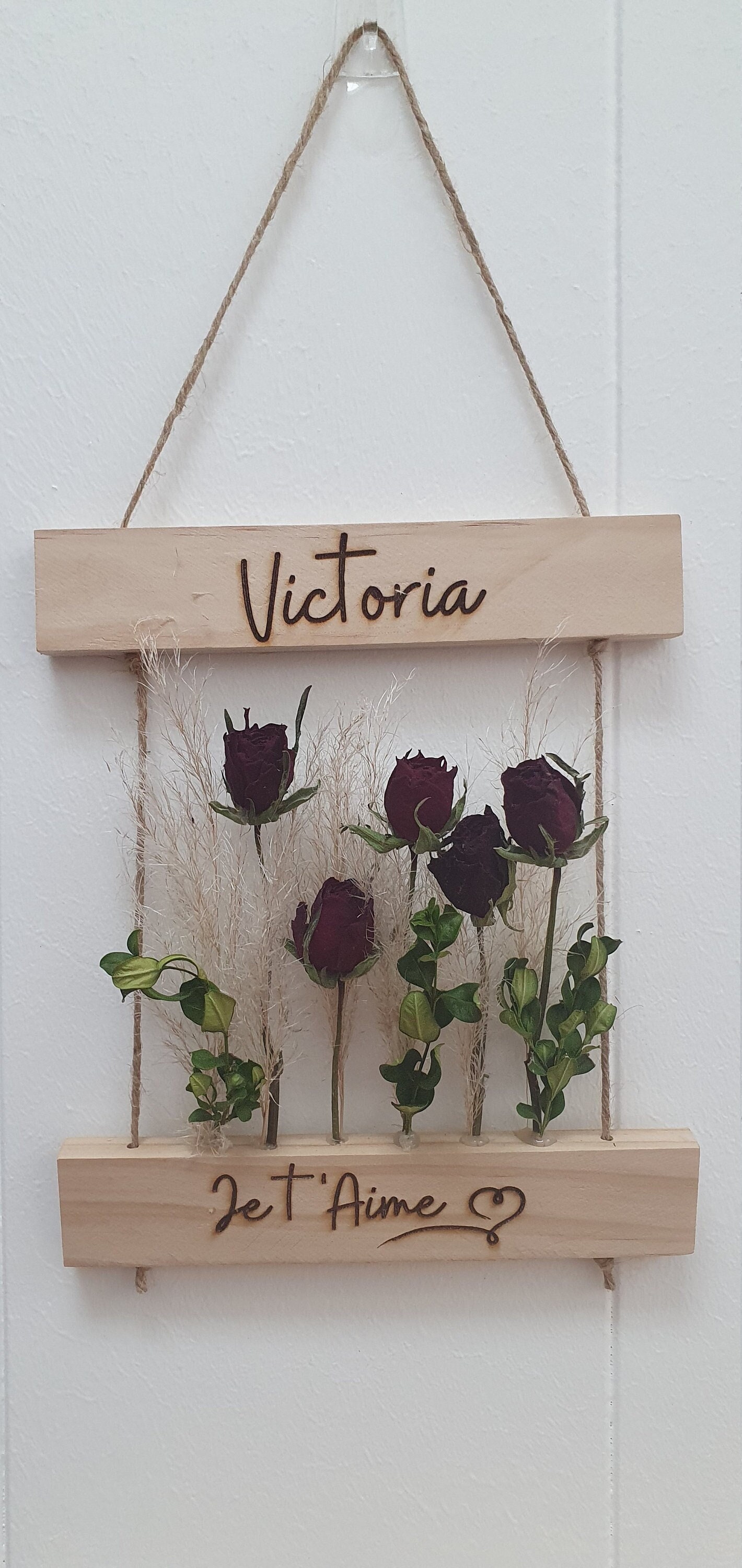 Suspension Personnalisée Fleurs Séchées