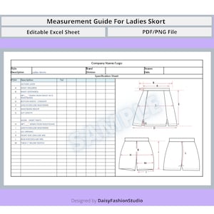 Komplett måttguide för damkort; Måttguide för klädindustrin