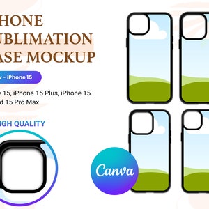 iPhone 15 pro, iPhone 15, Canva, iPhone Mockup, Sublimation iPhone Hülle Mockup, Foto Sublimation, iPhone Hülle Mockup