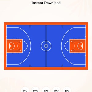 Basketball Court Dimensions and Drawings, Basketball Court SVG, Basketball Court, Basketball SVG