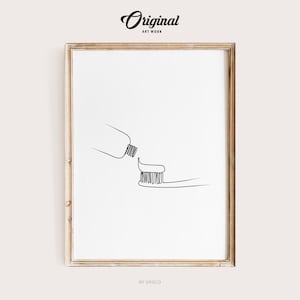 Minimalistische Dentist Line Art, Dekor für die Zahnarztpraxis, Minimalistische Linie Kunstdrucke, Klinik-Dekor, Zahnkunstwerk, Zahnzahntechnik
