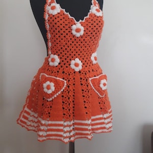Gift for chefs, chef kitchen apron , kitchen apron, crochet apron,granny square motif kitchen apron, colorful desing knit kitchen cook apron