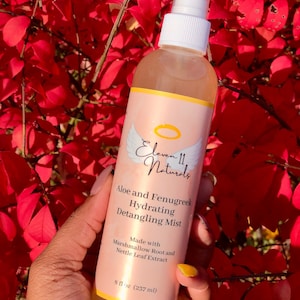 Aloe and Fenugreek, Hydrating, Detangling Mist, Moisture Detangling Spray, Hair Growth, Ayurvedic Hair Growth Mist for dry hair damaged hair