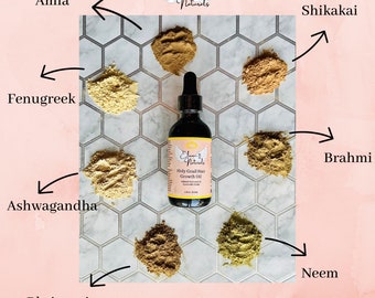 Ayurvedisches Haaröl, mit Kräutern angereichertes Haarwuchsöl, Alopezie-Behandlungsöl, Extreame Haarwuchsöl, handgemachtes Haarwuchsöl