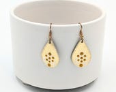 Beautiful Handpainted Dot Mandala Earrings; One-of-a-Kind Earrings; Lightweight Earrings; Small Earrings; Dangle Earrings