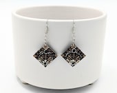 Beautiful Handpainted Dot Mandala Earrings; One-of-a-Kind Earrings; Lightweight Earrings; Small Earrings; Dangle Earrings