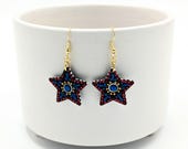 Beautiful Handpainted Dot Mandala Earrings; One-of-a-Kind Earrings; Lightweight Earrings; Small Earrings; Dangle Earrings
