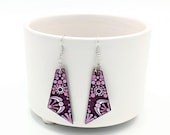 Beautiful Handpainted Dot Mandala Earrings; One-of-a-Kind Earrings; Lightweight Earrings; Small Earrings; Dangle Earrings