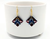 Beautiful Handpainted Dot Mandala Earrings; One-of-a-Kind Earrings; Lightweight Earrings; Small Earrings; Dangle Earrings