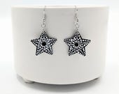 Beautiful Handpainted Dot Mandala Earrings; One-of-a-Kind Earrings; Lightweight Earrings; Small Earrings; Dangle Earrings