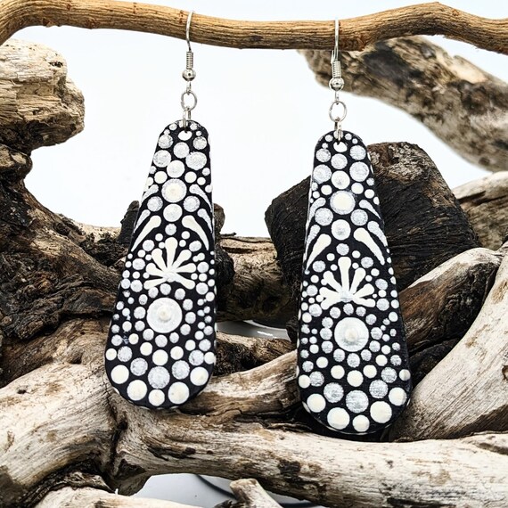 Spot The Dot Earrings in Dark Wood Spot The Dot Earrings in Dark Wood