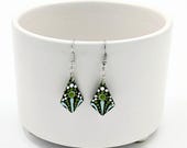 Beautiful Handpainted Dot Mandala Earrings; One-of-a-Kind Earrings; Lightweight Earrings; Small Earrings; Dangle Earrings