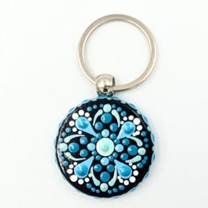 Handpainted Keychain; Dot Mandala; Keys; Handmade; Functional Art