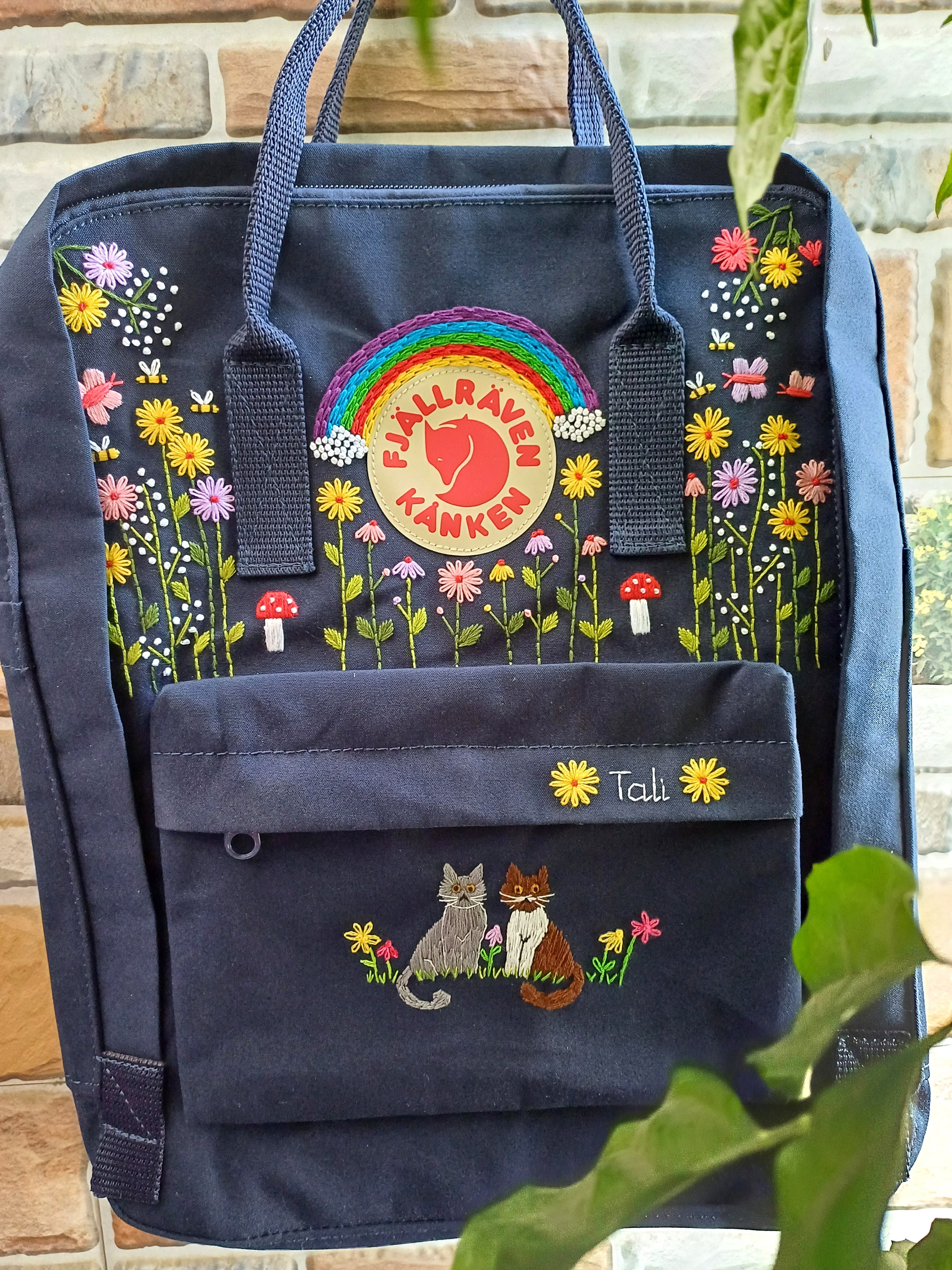 Aesthetic Kanken Embroidery Embroidered Mini Kanken