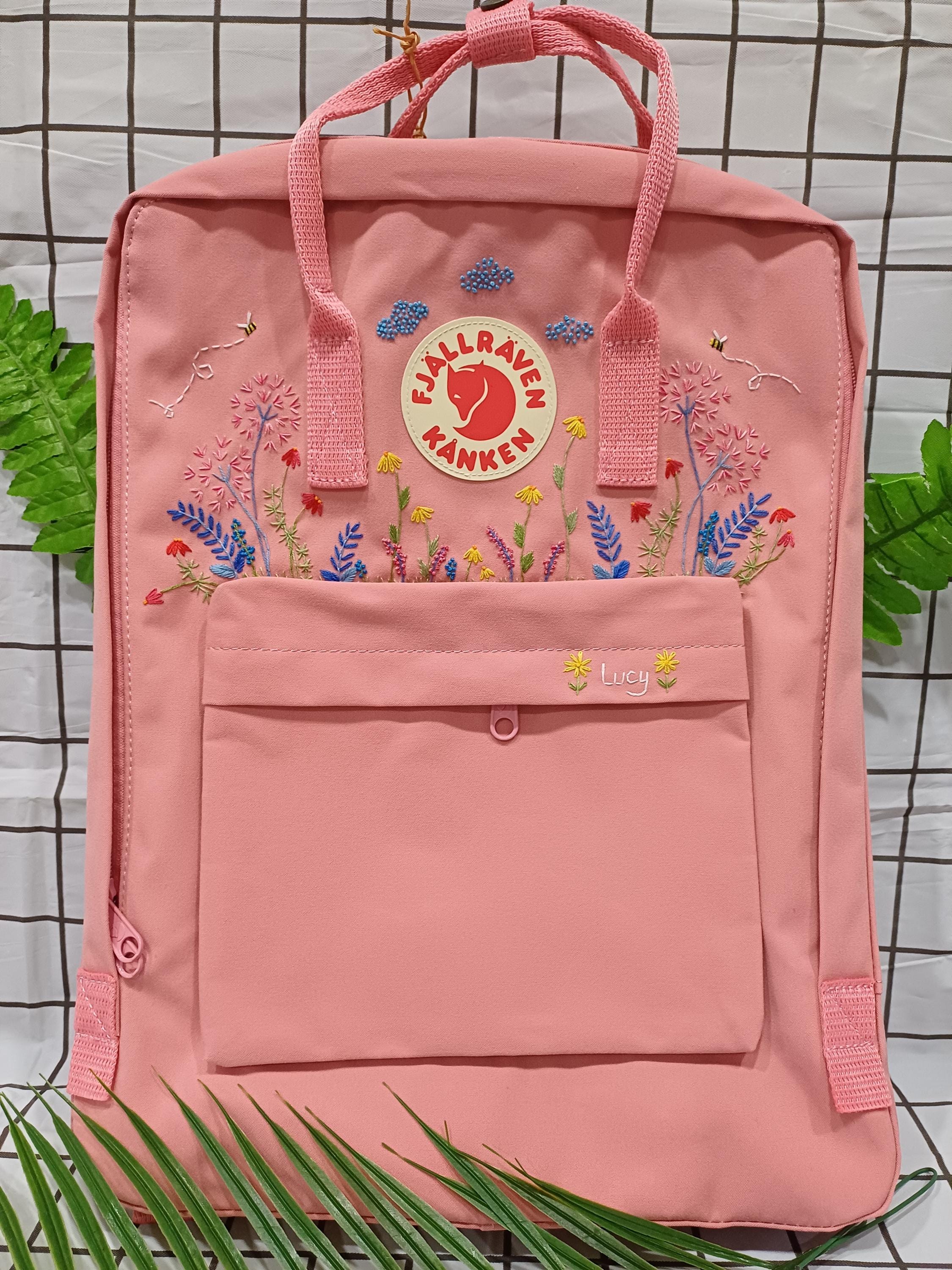 Fjallraven Kanken Backpack Embroidered With Colorful 