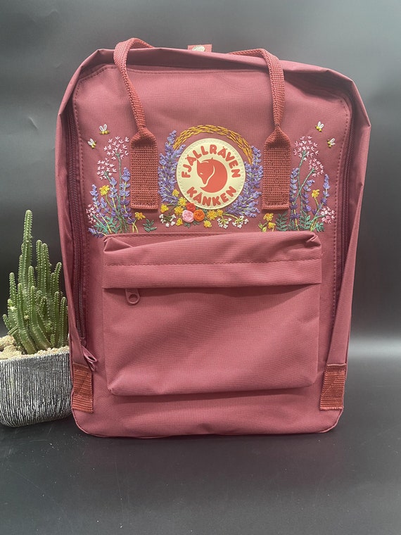 Custom Embroidered Fjallraven Kanken Backpack Kanken Embroidery Pattern Embroidered School Backpack Etsy