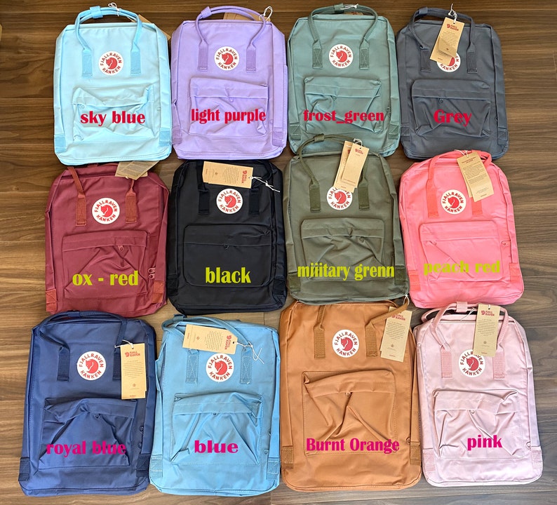 Kanken Backpack Embroidered With Flower/ Fjallraven Kanken Etsy