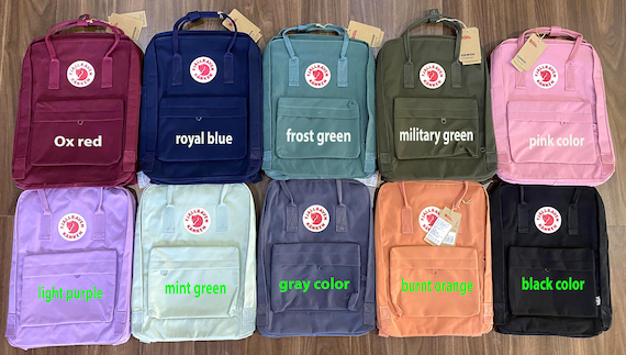 Fjallraven kanken Rucksack individuell bestickt Bugs Embroidered Kanken Halloween Vibes Embroidered Rucksack Ghost Embroidered Etsy
