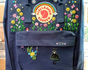 Personalised Colorful Flowers Hand Embroidery Design