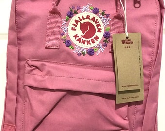 Embroidered Kanken Backpack/ Kanken Embroidery Pattern/ Fjallraven kanken embroidery design flowers