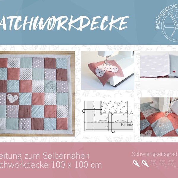 Patchworkdecke – digitale Anleitung zum Selbernähen